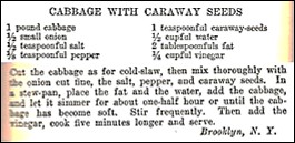 recipe for Cabbage with Caraway Seeds