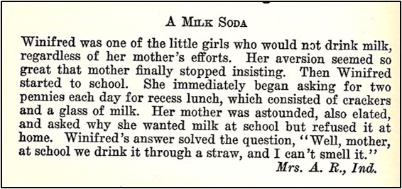 Text about how to get a child to drink milk