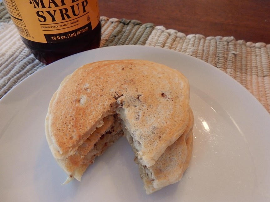 Nut pancakes on plate