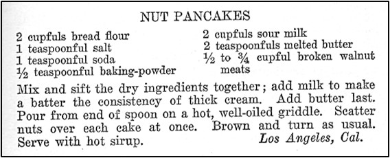 Recipe for Nut Pancakes