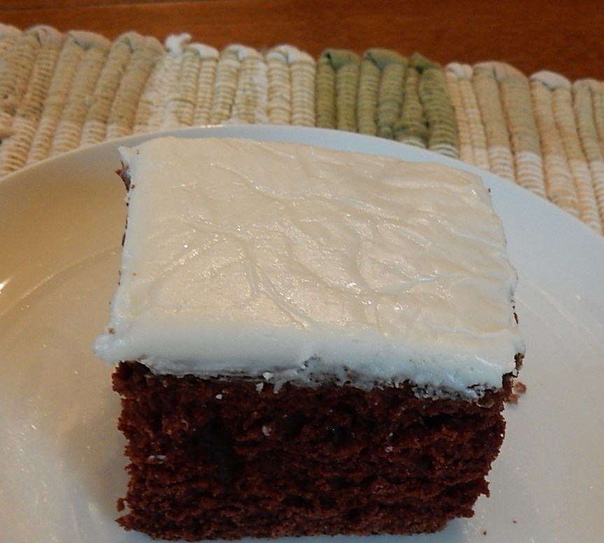 piece of cake on plate