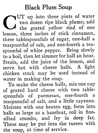 Recipe for Black Plum Soup