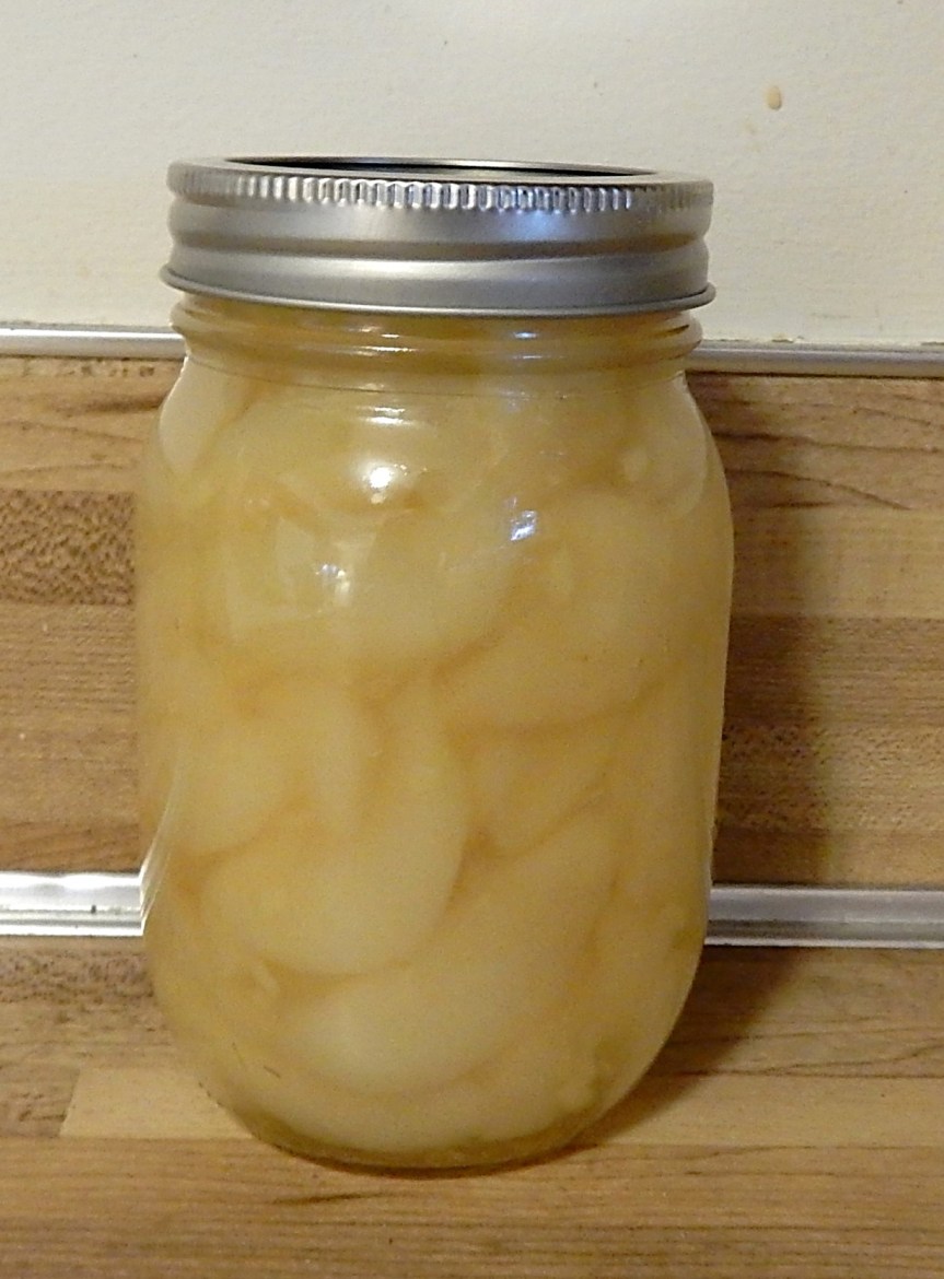 jar of ginger pears