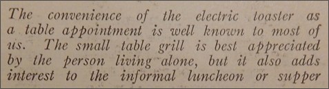 Description of old-fashioned toaster