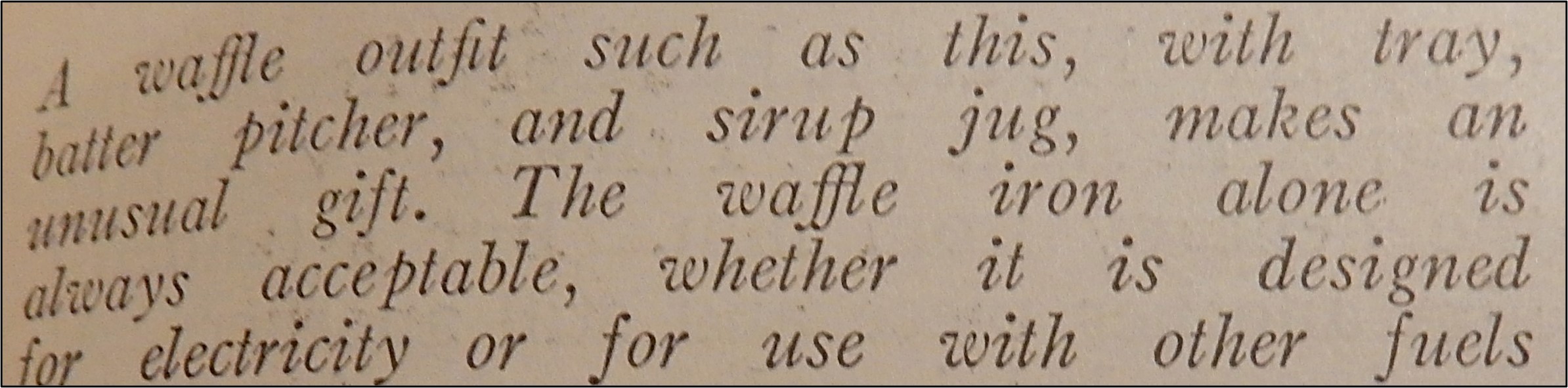 Waffle Outfit Description