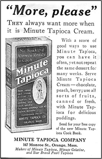 Minute Tapioca Advertisement