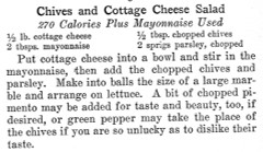 Recipe for Chives and Cottage Cheese Salad