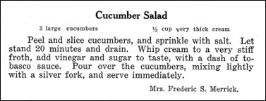 Recipe for Cucumber Salad