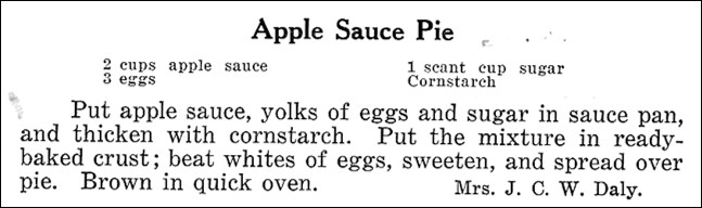 Recipe for Applesauce Pie