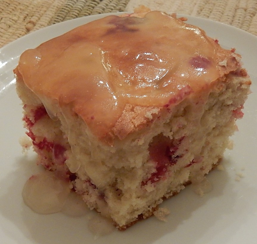 Cranberry Pudding with Vanilla Sauce