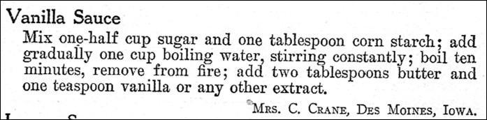 Recipe for Vanilla Sauce