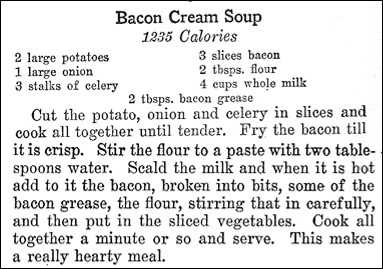 Recipe for Bacon Cream Soup