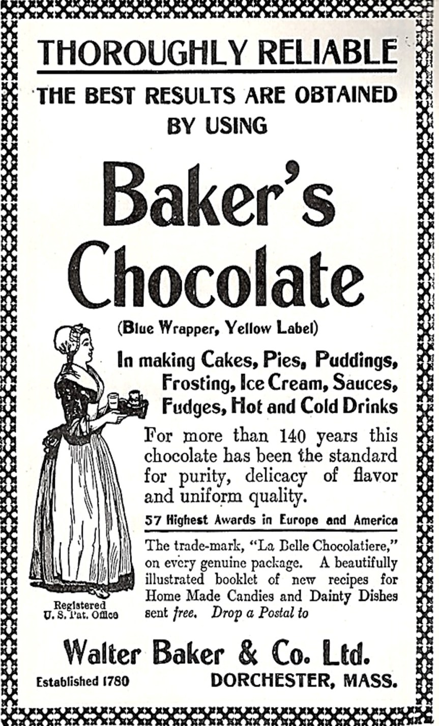 Advertisement for Baker's Chocolate