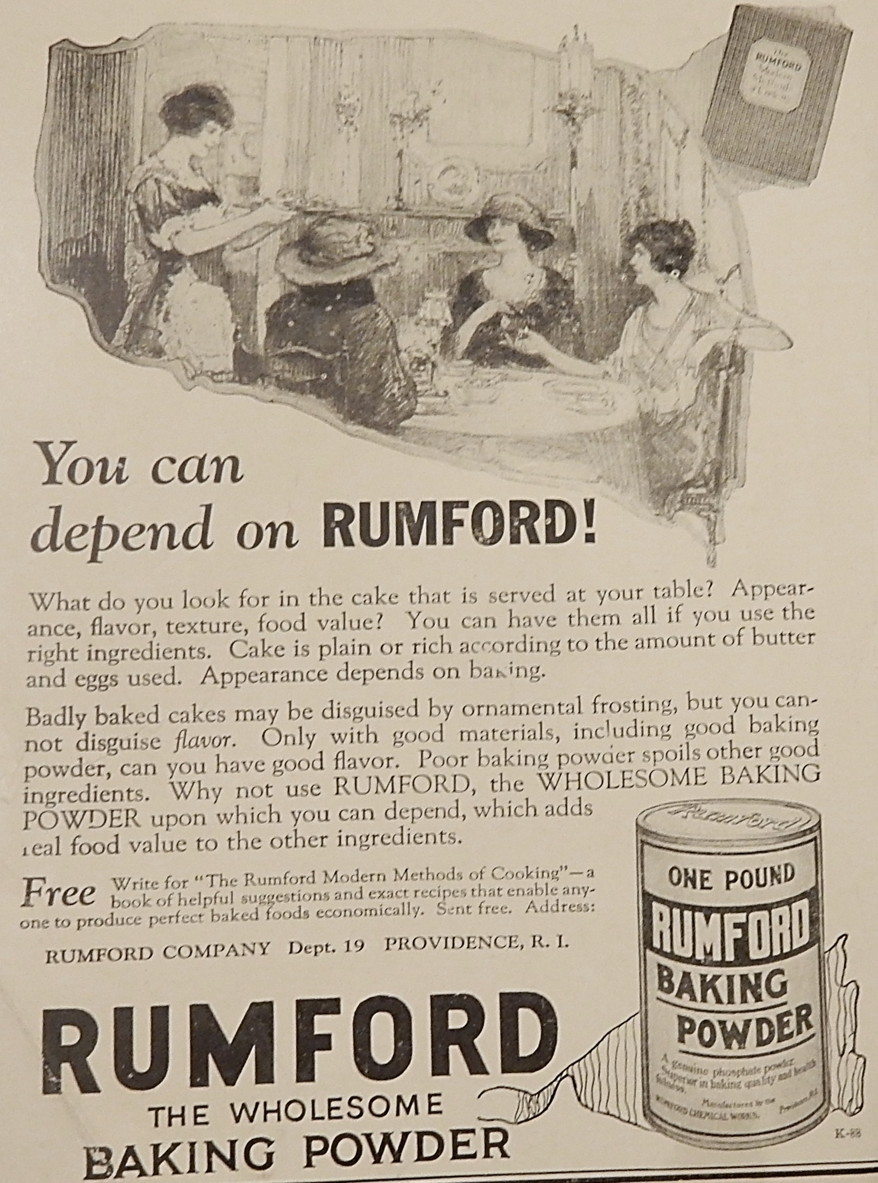 1924 Rumford Baking Powder Advertisement – A Hundred Years Ago