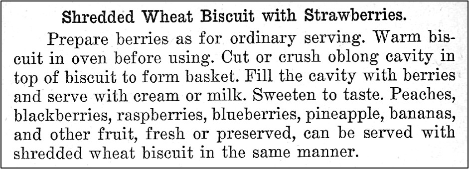 Recipe for Shredded Wheat Biscuit with Strawberries