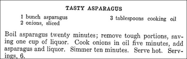 Recipe for Tasty Asparagus (Asparagus and Onions)