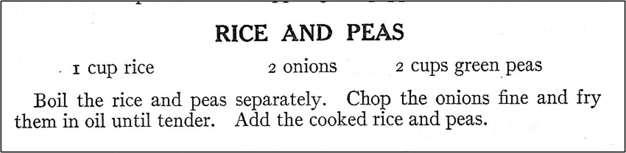 Rice and Peas recipe