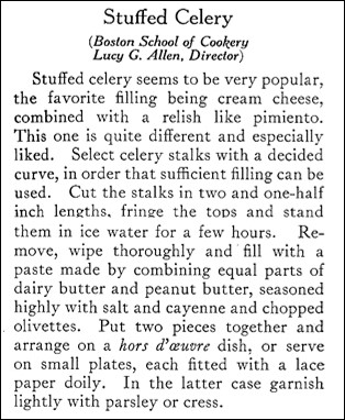 Recipe for Stuffed Celery