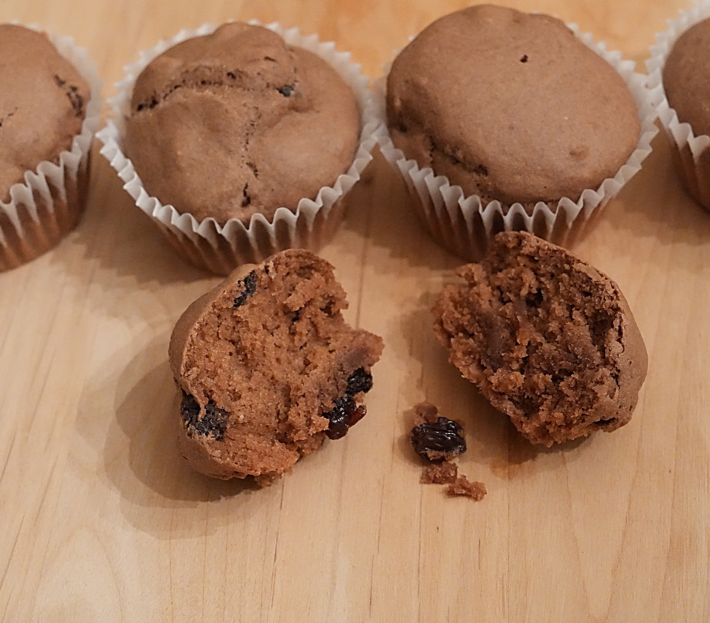 Cocoa Raisin Muffins