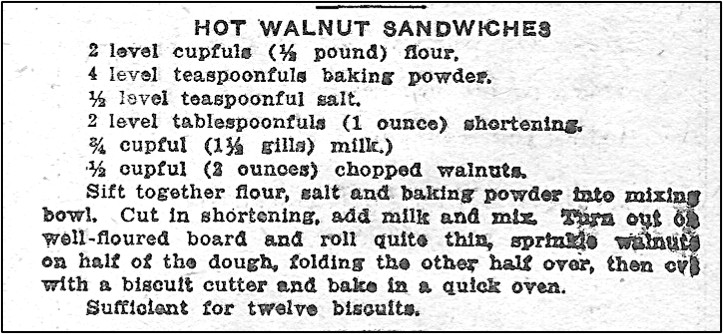 Hot Walnut Sandwiches (Walnut Biscuits)