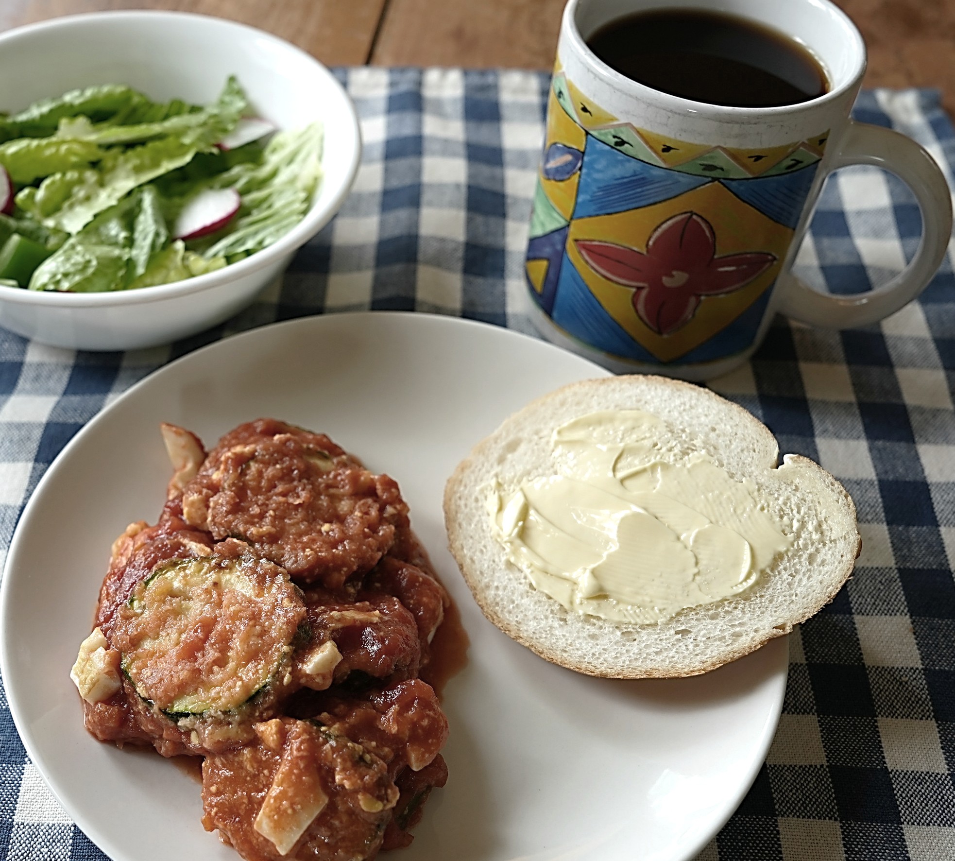 Summer squash casserole on plate