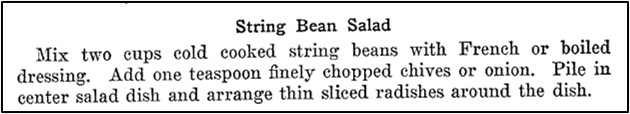 Recipe for String Bean Salad
