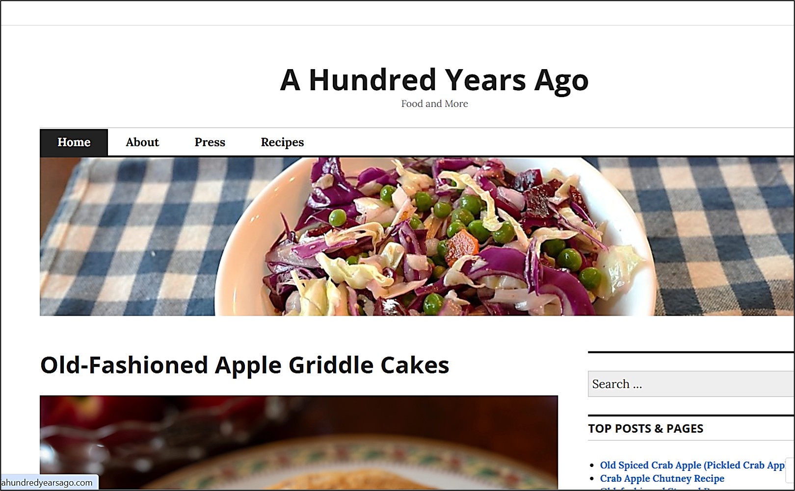homepage image A Hundred Years Ago