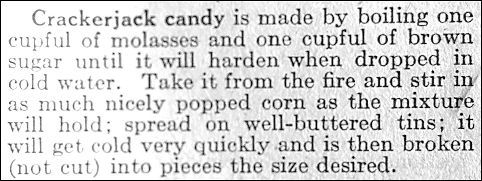 Recipe for Crackerjack Candy