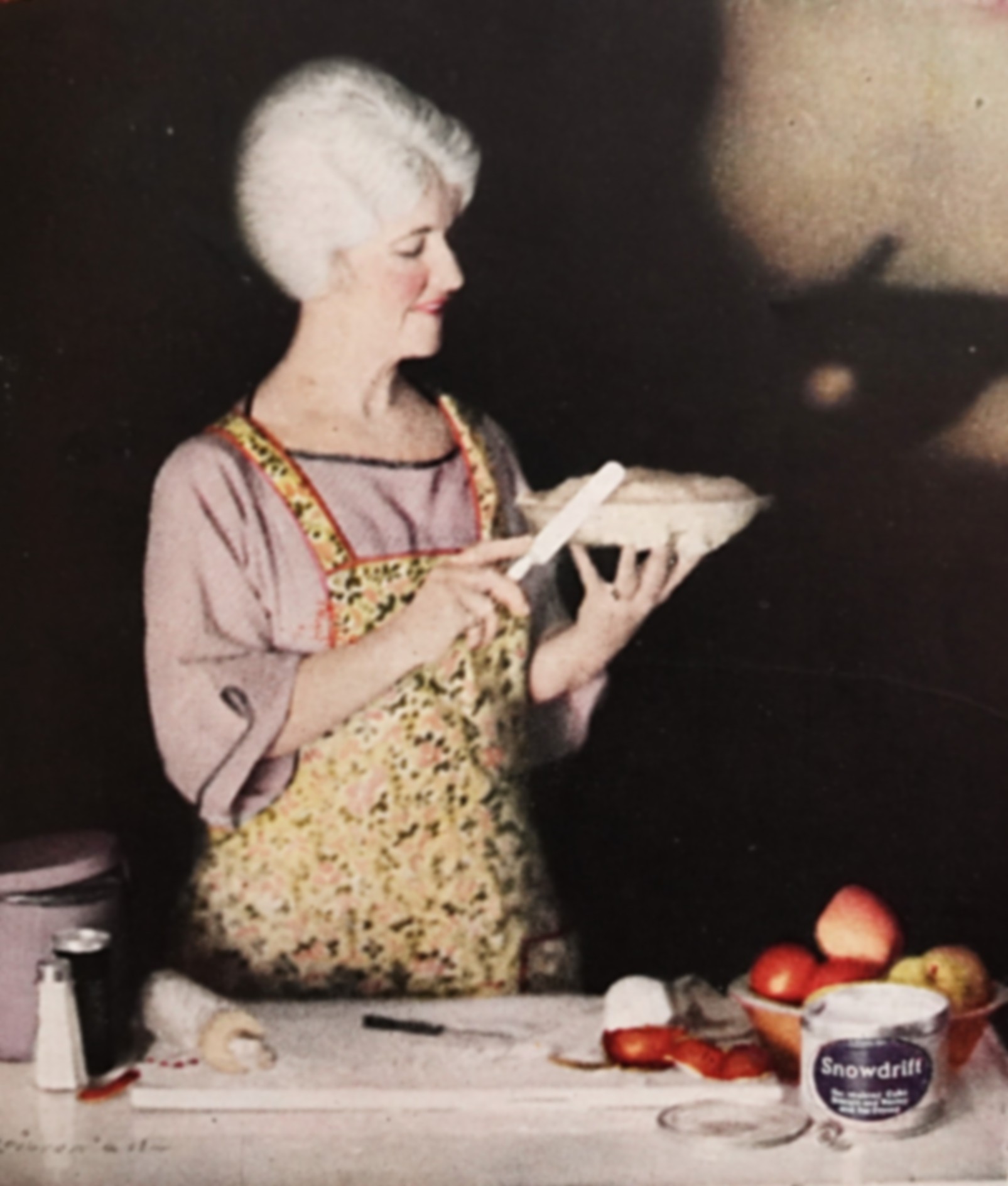 Woman making pie