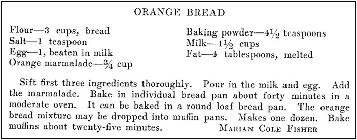 Recipe for Orange Bread/Muffins