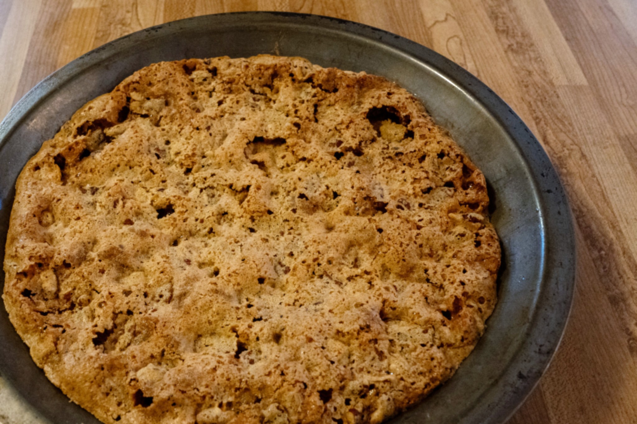 Date Crumbles in pan