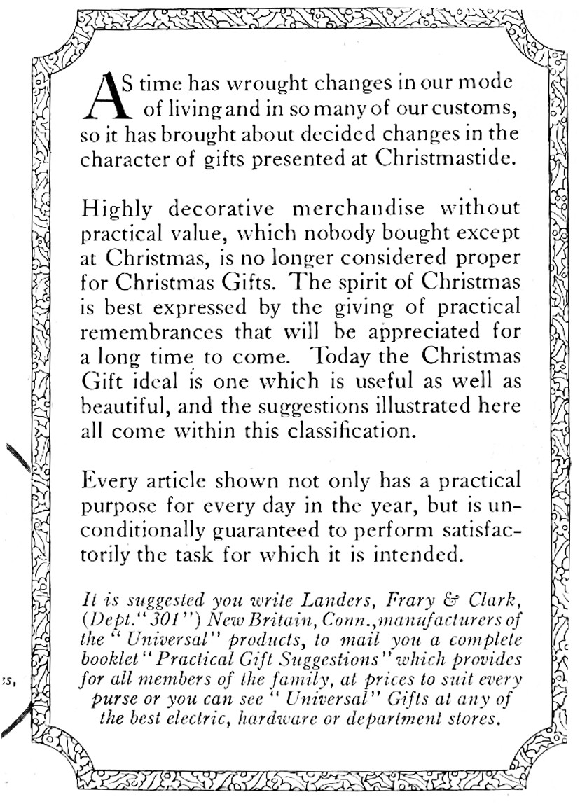 Text about Christmas gift suggestions