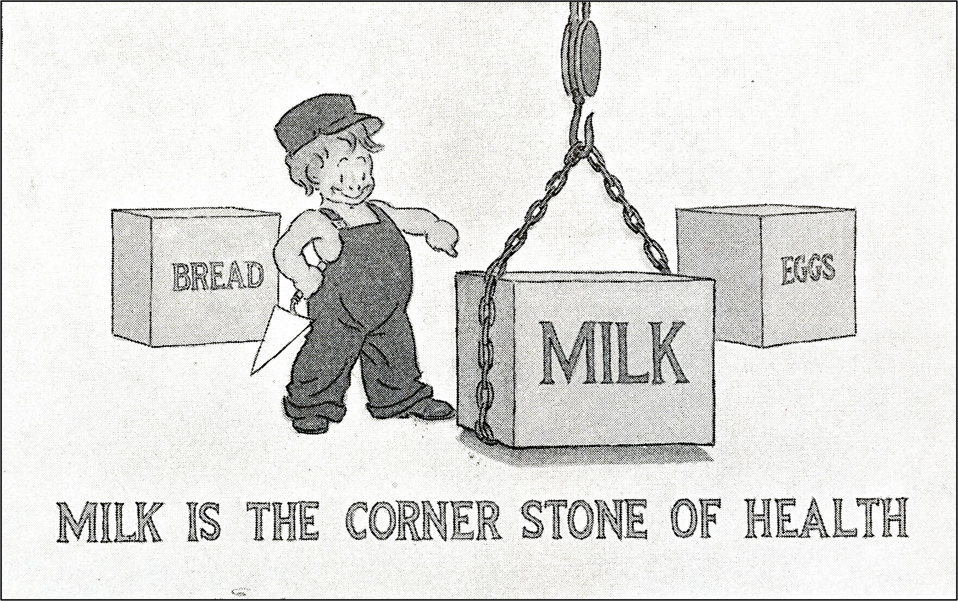 Drawing of milk as a cornerstone