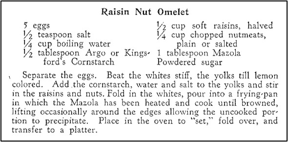 Recipe for Raisin Nut Omelet