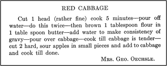 Recipe for Red Cabbage and Apples