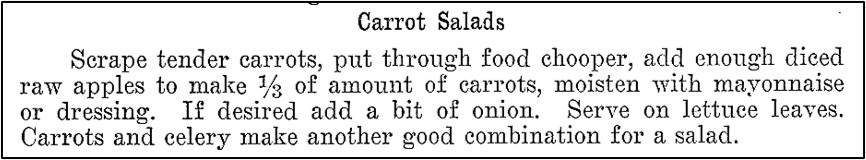 Recipe for Carrot Salads