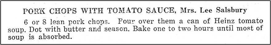 Recipe for Pork Chops with Tomato Sauce