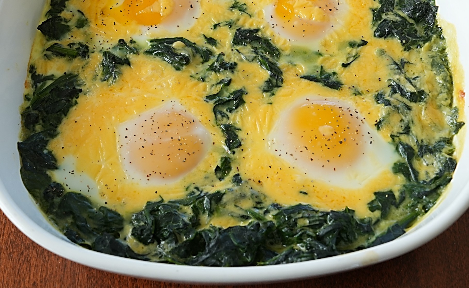 Eggs Beauregard in baking dish