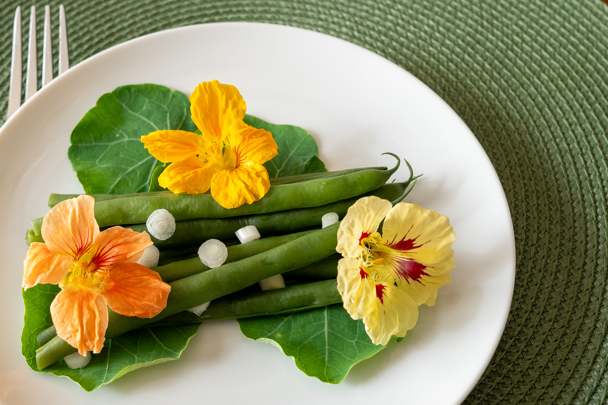 Green Bean Nasturtium Salad