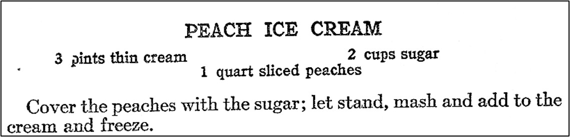 Recipe for Peach Ice Cream