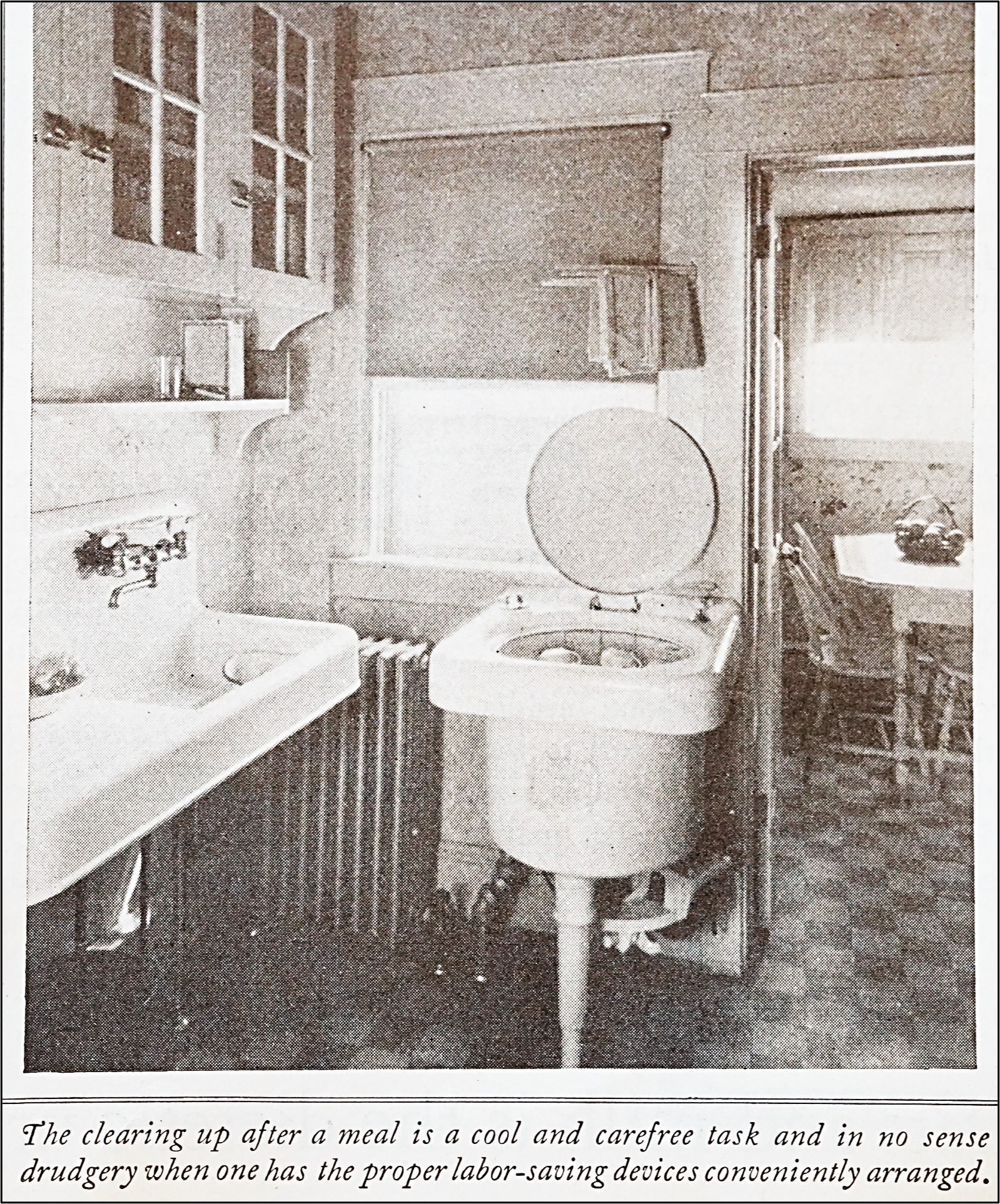 Old-fashioned dishwasher