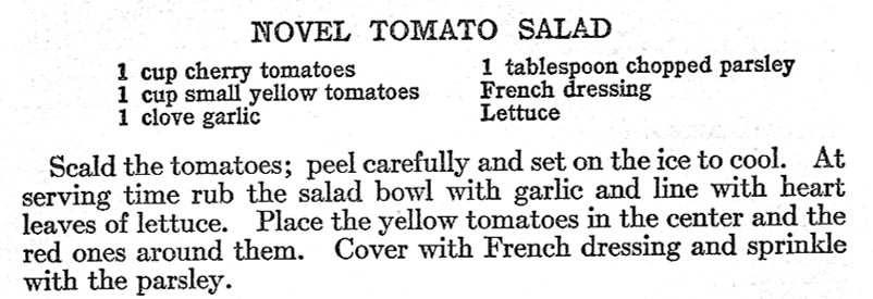 Recipe for Novel Tomato Salad (Cherry Tomato Salad)