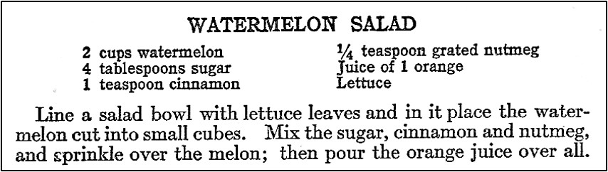 Recipe for Watermelon Salad