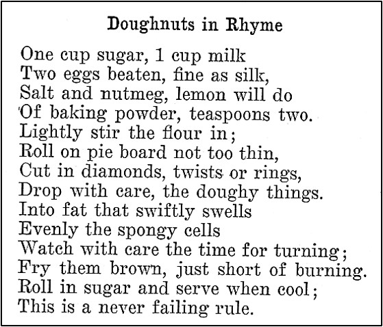 Doughnut Recipe Poem